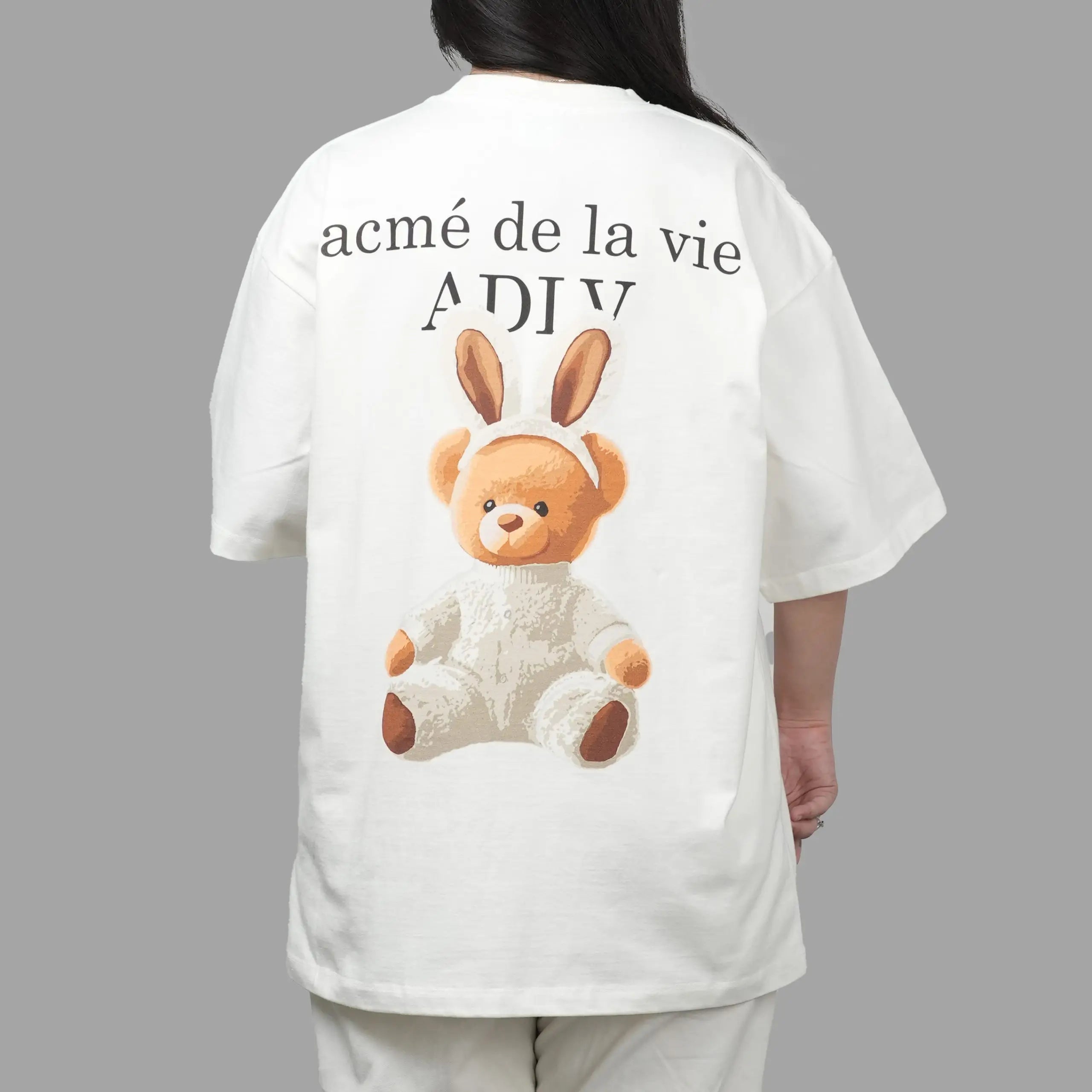 ADLV RABBIT BEAR DOLL WHITE TEE