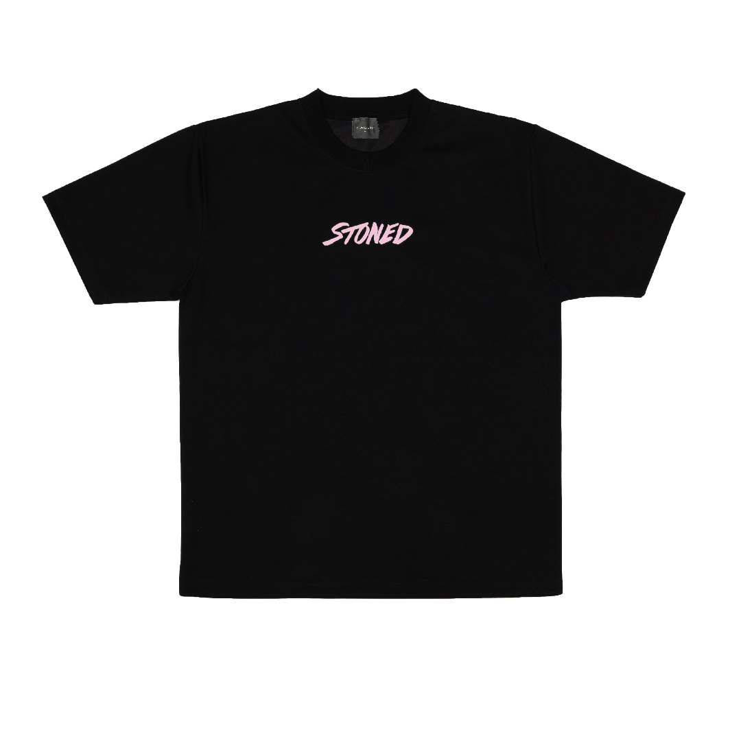 Stoned & Co. Genetic Hexagon Tee Black Pink