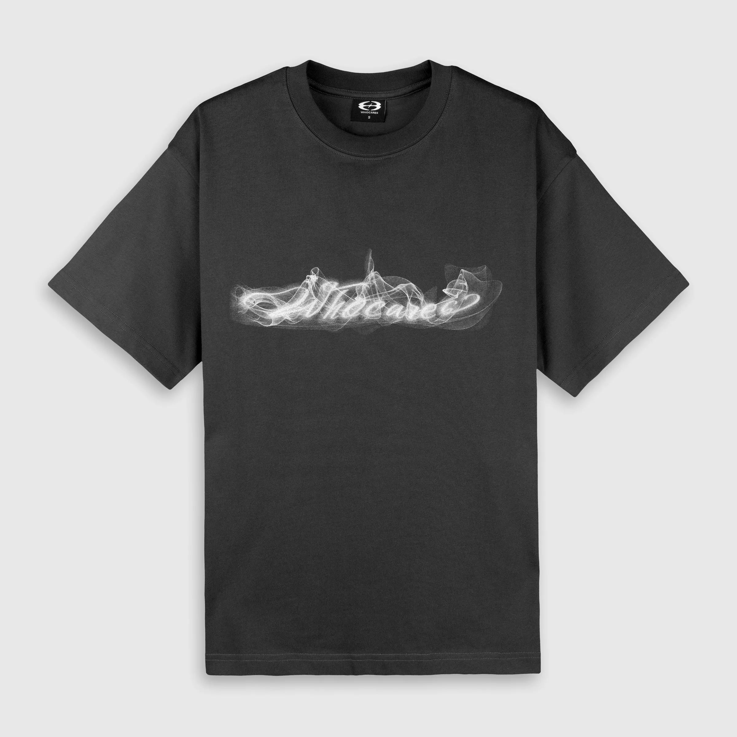 WHOCARES SMOKE LOGO TEE BLACK