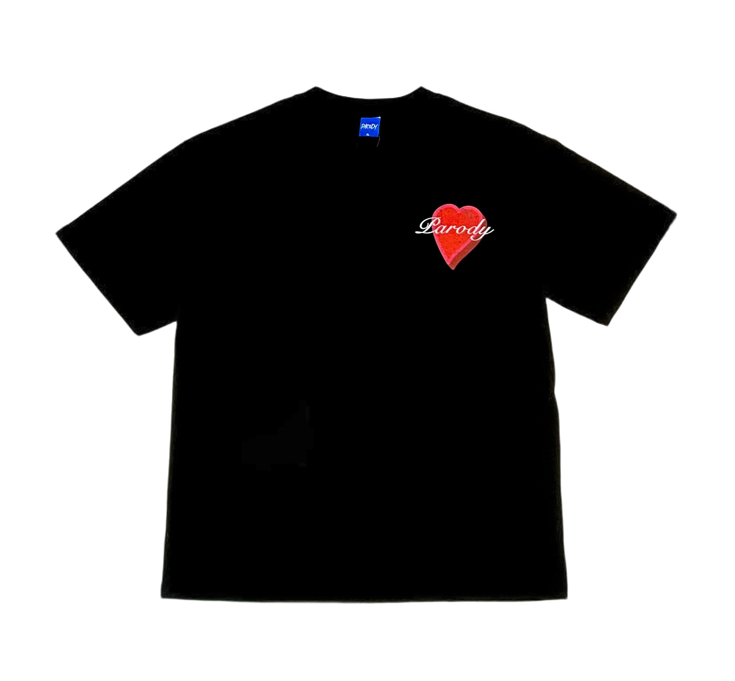 PARODY SMILEY FACE DESIGN 014 BLACK T SHIRT