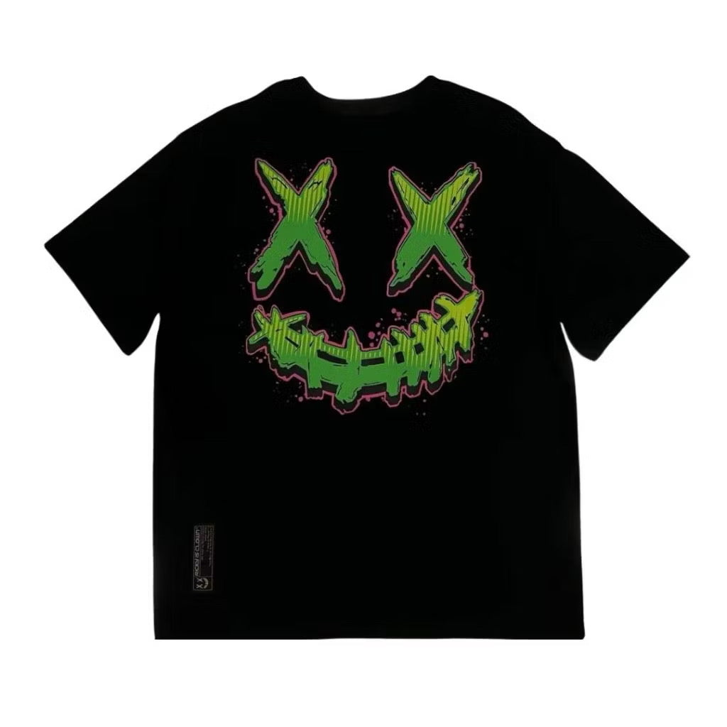 RICKYISCLOWN GREEN LIQUID BLACK TEE
