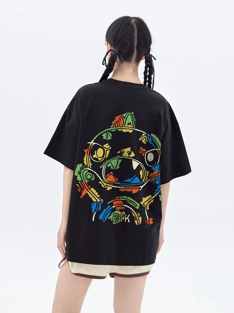 BTK MULTICOLOUR TEE BLACK