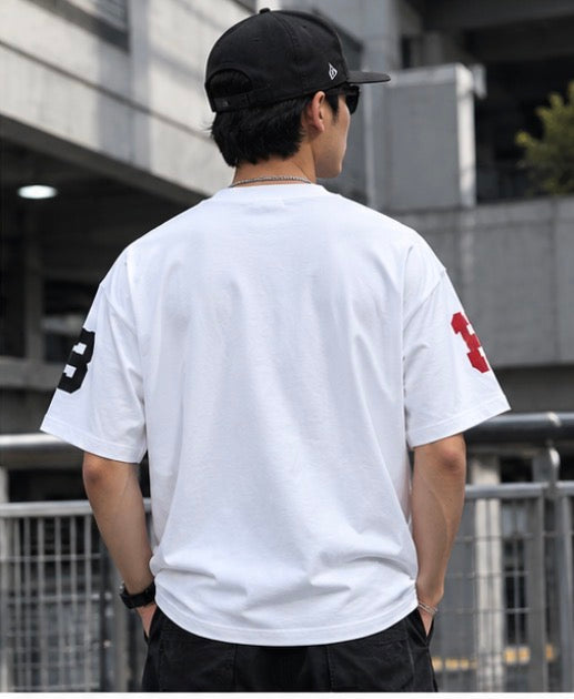 Masonprince Distressed Warhorse Embroidery Loose Shirt Tee