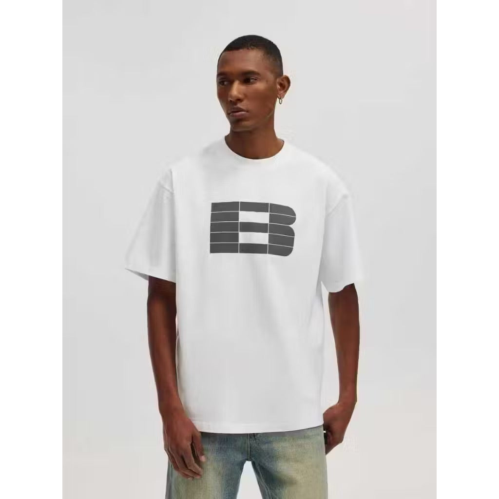 BONELESS B FRONT LOGO BASIC TEE WHITE