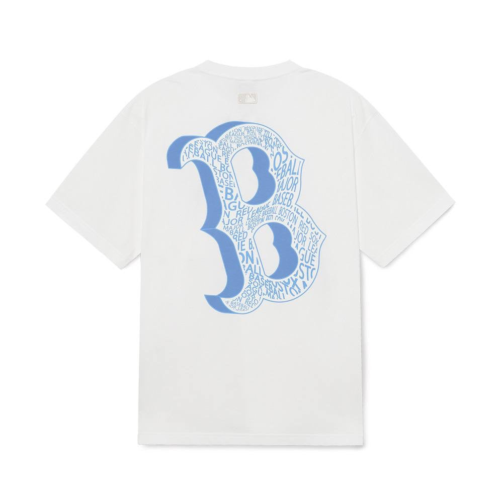 MLB Boston Red Sox Basic Mega Logo Over Fit T-shirt White