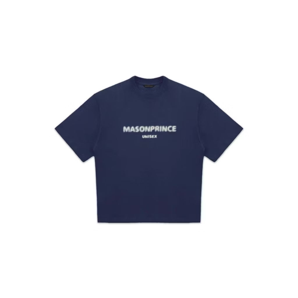 MASONPRINCE BASIC UNISEX FRONT LOGO NAVY TEE