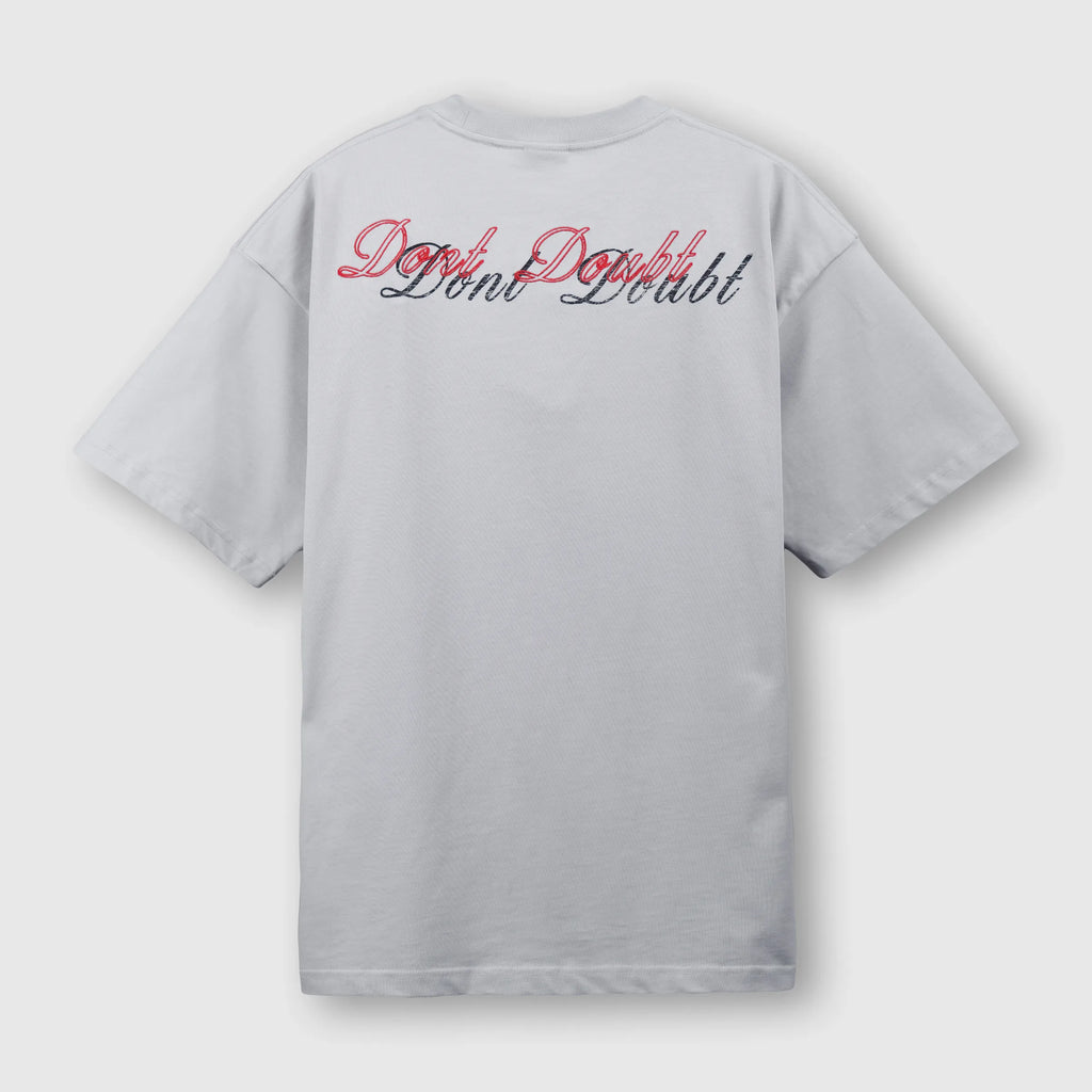 WHOCARES DON'T DOUBT VARSITY TEE GREY