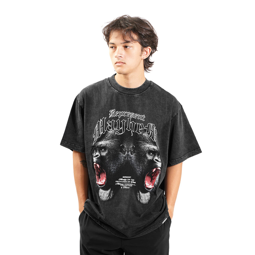 REPRESENT BLACK MAYHEM GORILLA TEE