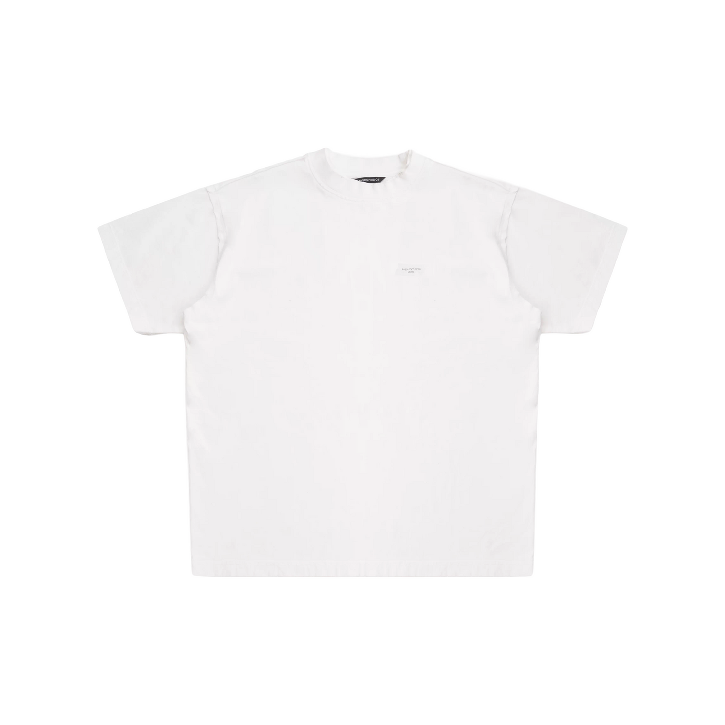 MASONPRINCE 2026 DOUBLE COLLAR GRAPHIC WHITE TEE