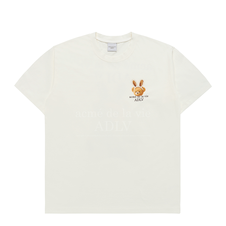 ADLV RABBIT BEAR DOLL WHITE TEE