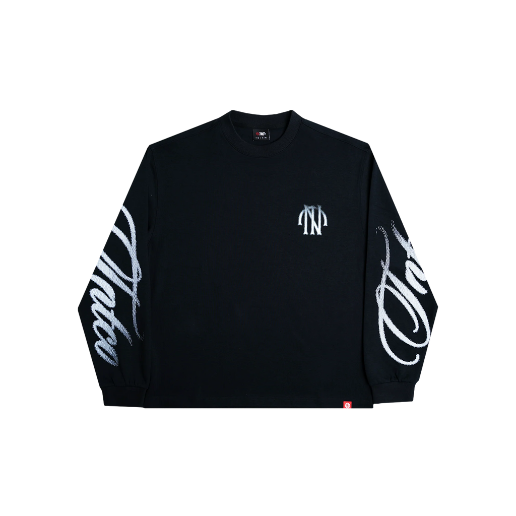TNTCO FADING LOGO LONG SLEEVE TEE BLACK