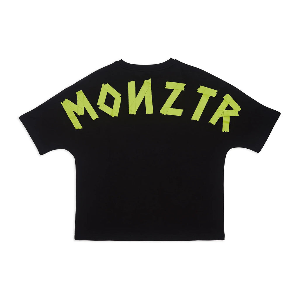 MONZTR ESSENTIAL TAPE TEE BLACK