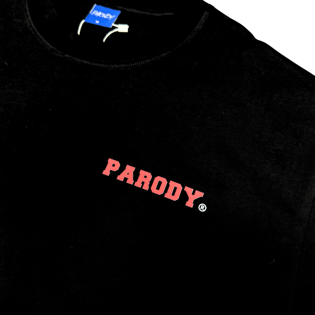 PARODY SMILEY FACE DESIGN 068 BLACK T SHIRT