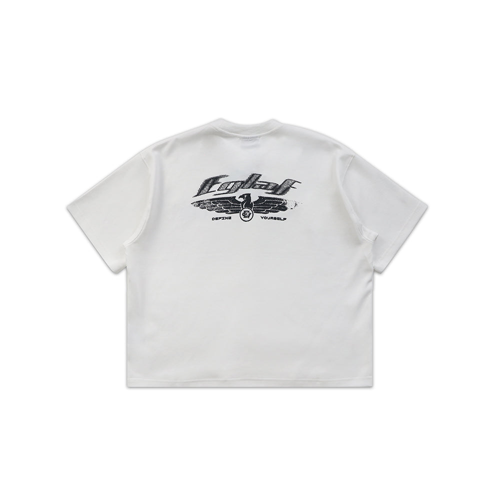EGLAF R/W Wings Boxy Tee (White)