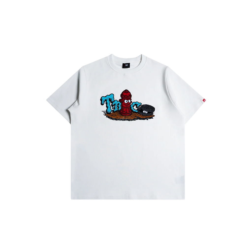 TNTCO FIRE HYDRANT WHITE TEE