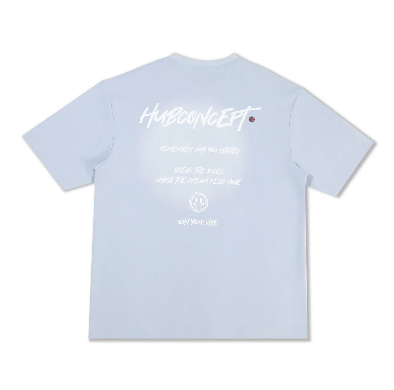 HUBCO REBELLION MANUSCRIPT TEE BLUE
