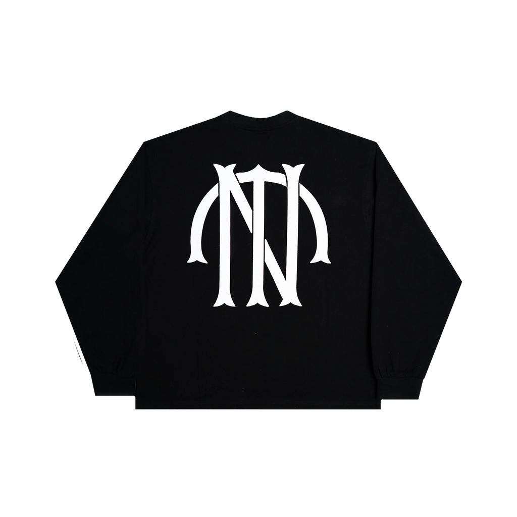 TNTCO AFTER DARK LOGO LONG SLEEVE TEE BLACK