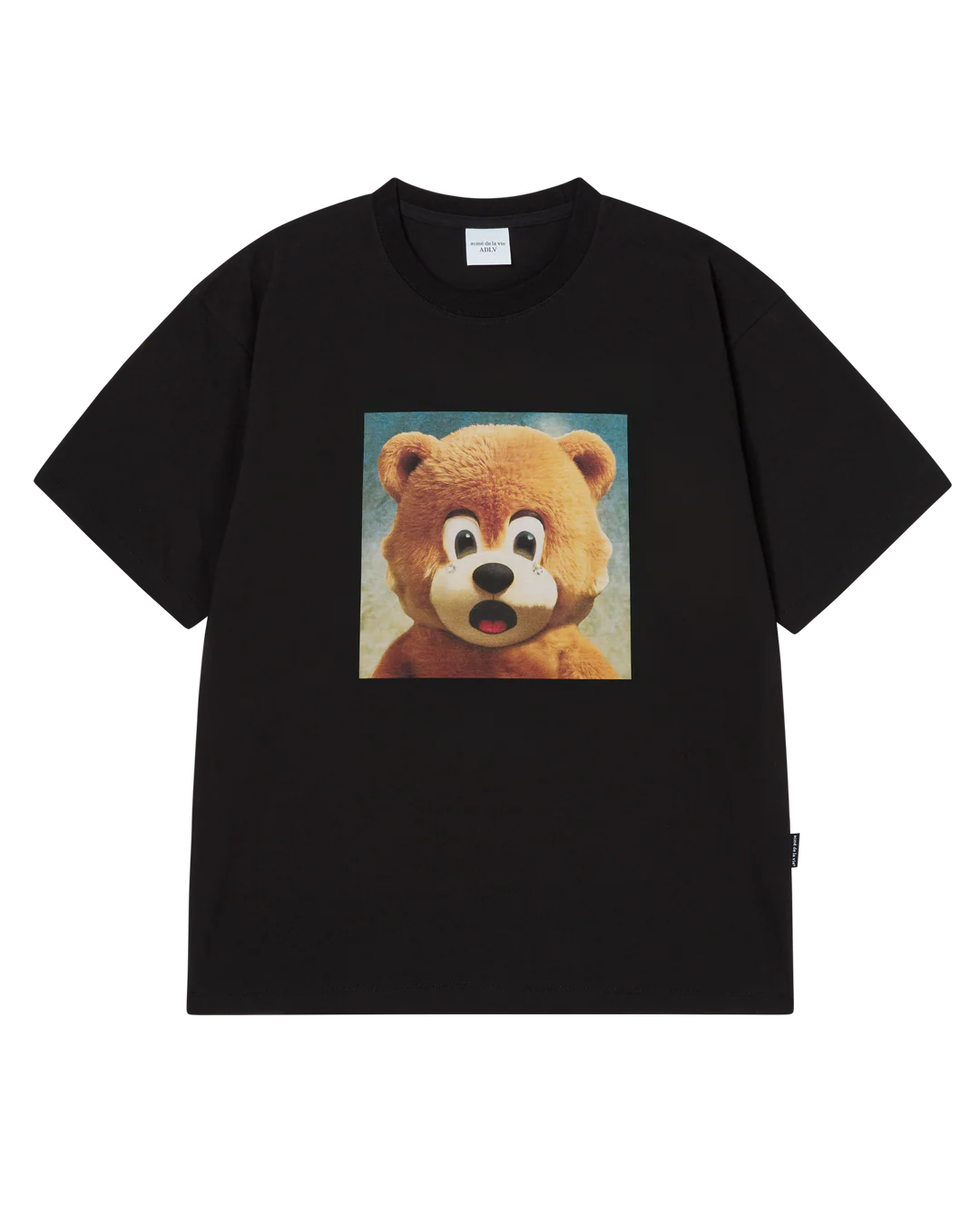 ADLV BEAR BABY FACE JEWELR BLACK TEE