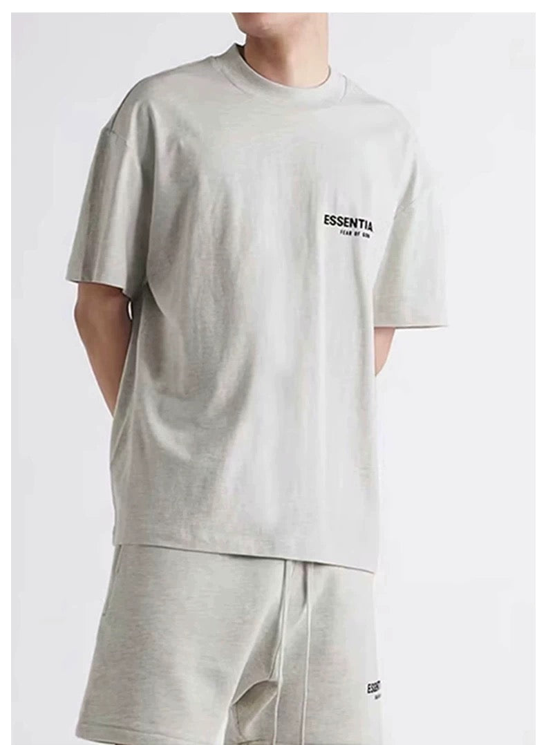 Fear of God Essentials Short-Sleeve Tee 'Lightoatmeal' (SS22)