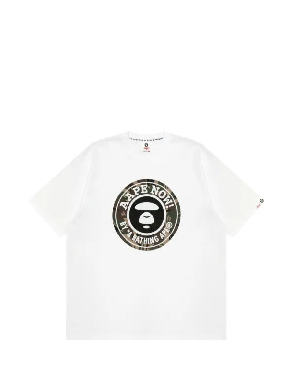BAPE AAPE MOONFACE TEE WHITE CAMOUFLAGE