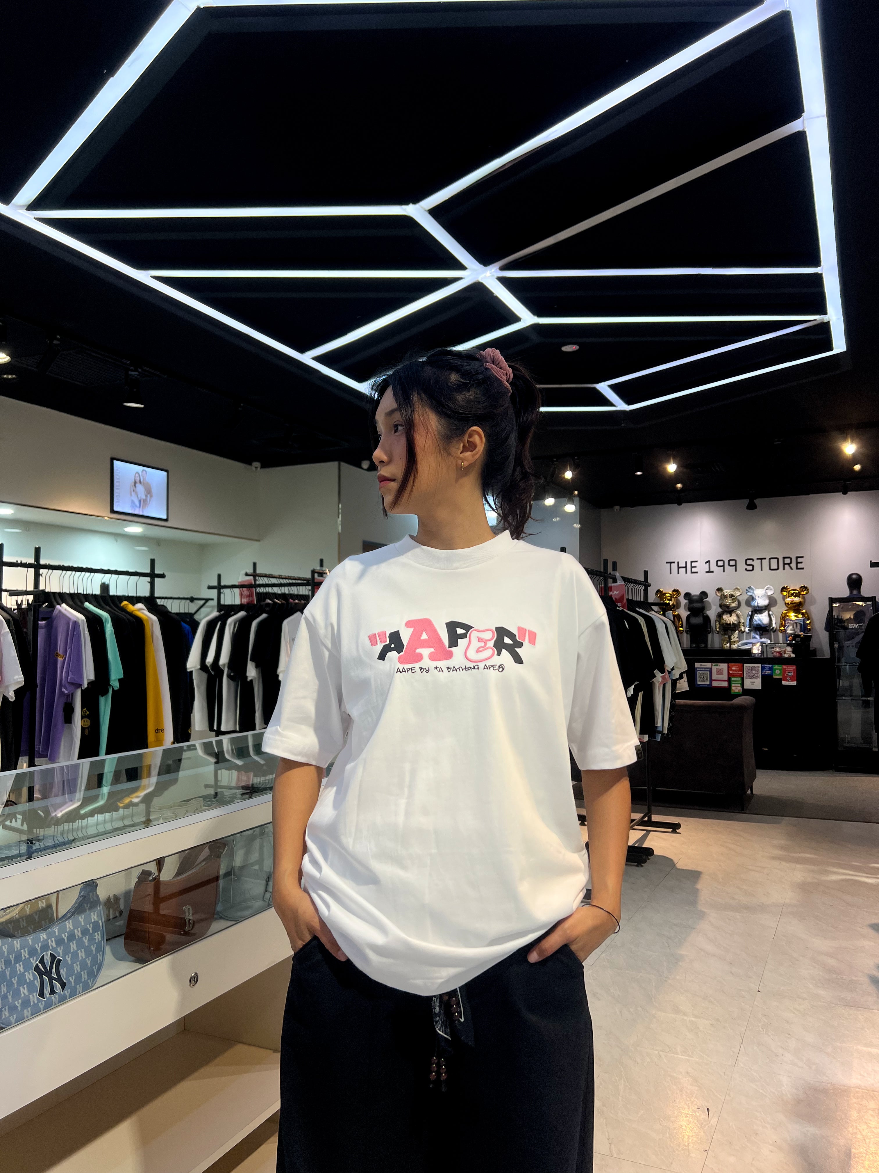 BAPE AAPE GRAPHIC TEE WHITE