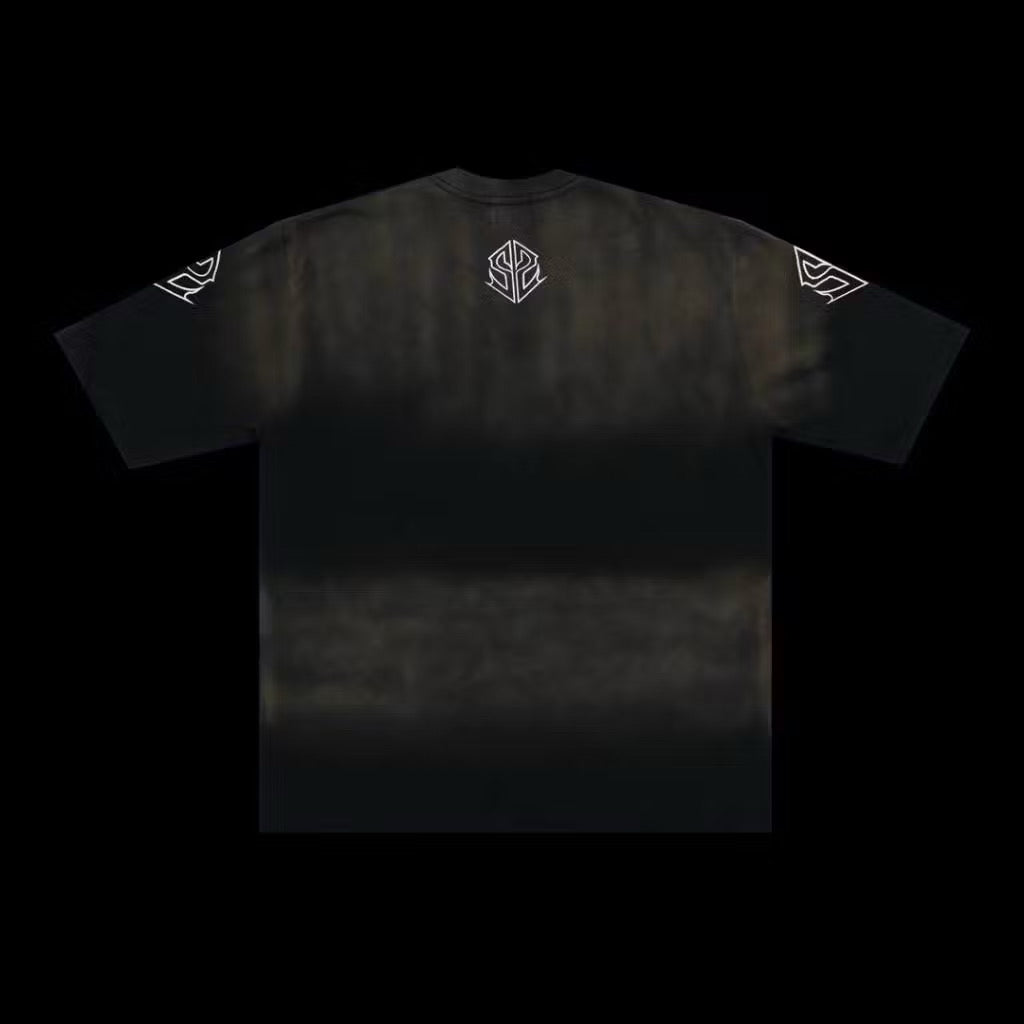 STONED WBB25: SS METAL TEE WASHED BLACK