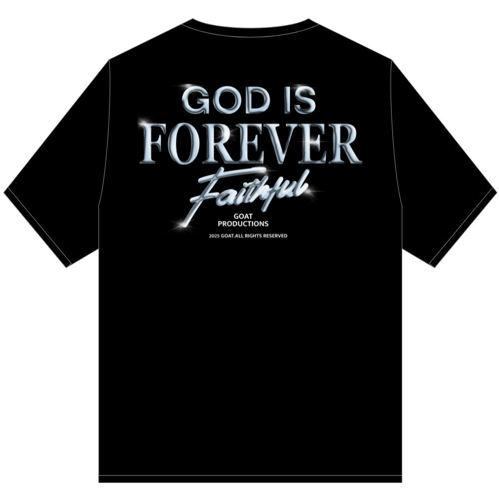 GOAT FAITH FOREVER T SHIRT BLACK