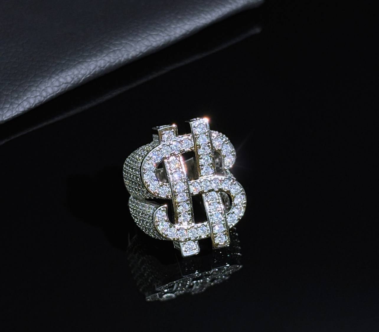 Iced-Out Dollar Ring