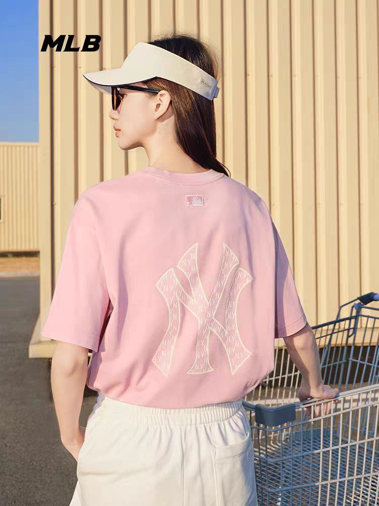 MLB PINK NY LOGO PINK TEE