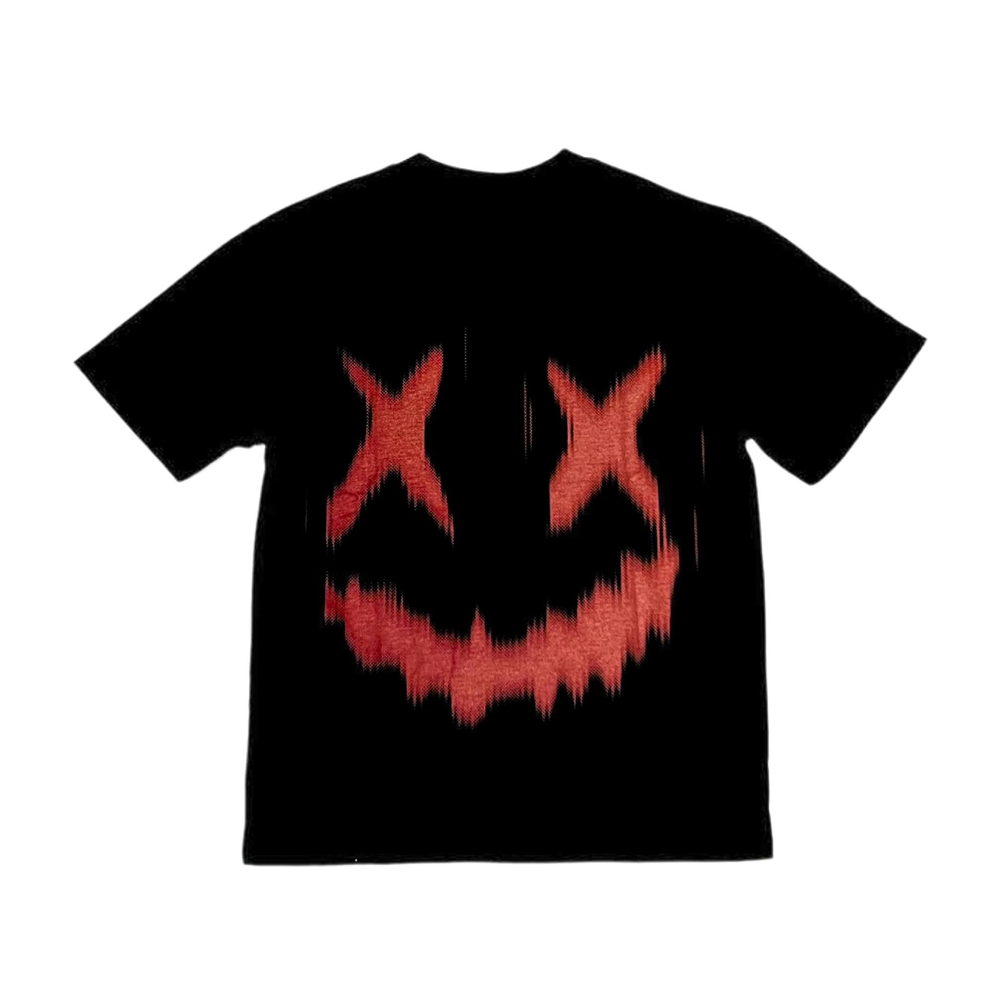 PARODY SMILEY FACE DESIGN 016 BLACK T SHIRT