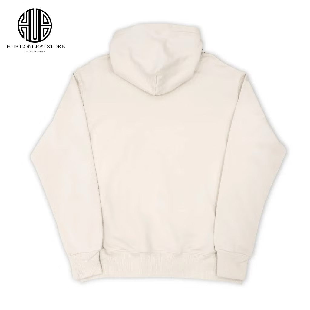 HUB CO EMBROIDERED HOODIE CREAM