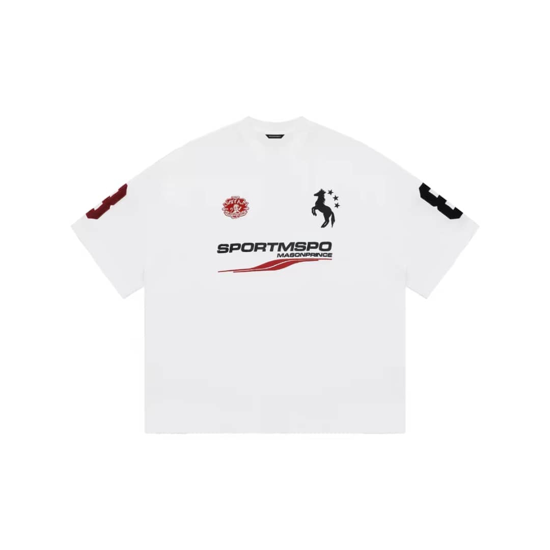 Masonprince Distressed Warhorse Embroidery Loose Shirt Tee