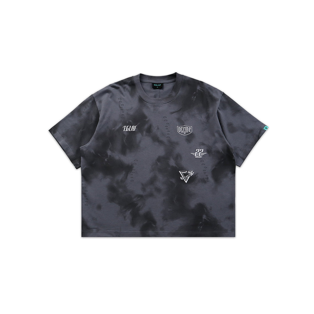 EGLAF Badges Boxy Tee (Cool Grey)