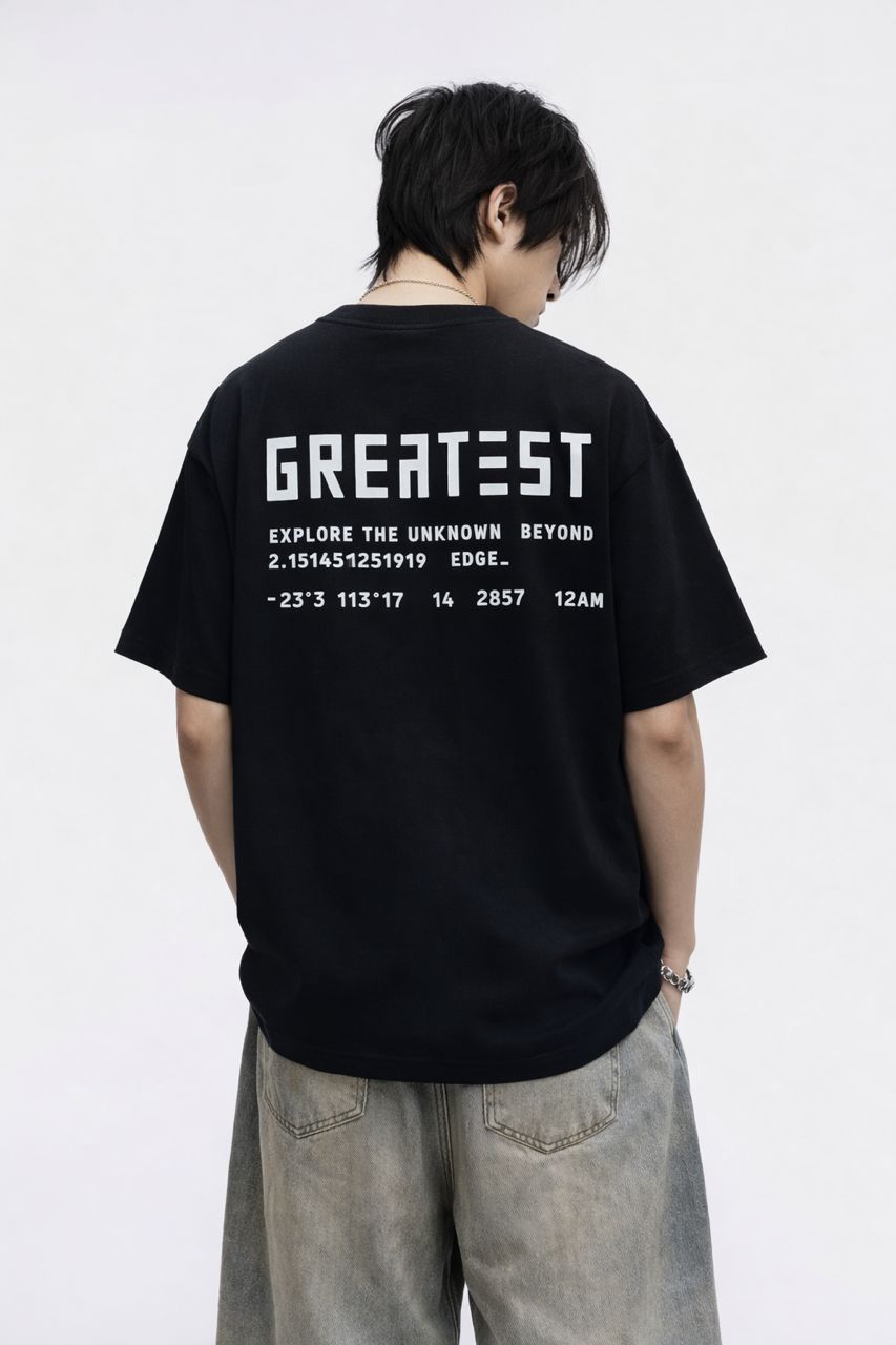 GOAT EXPLORE UNKNOWN BEYOND TEE BLACK