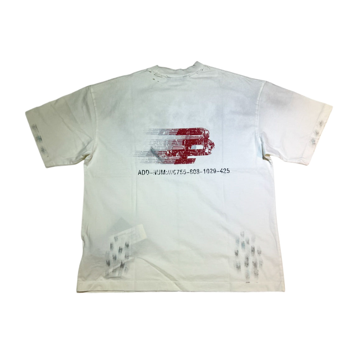 MASONPRINCE PAINT WASH TEE WHITE