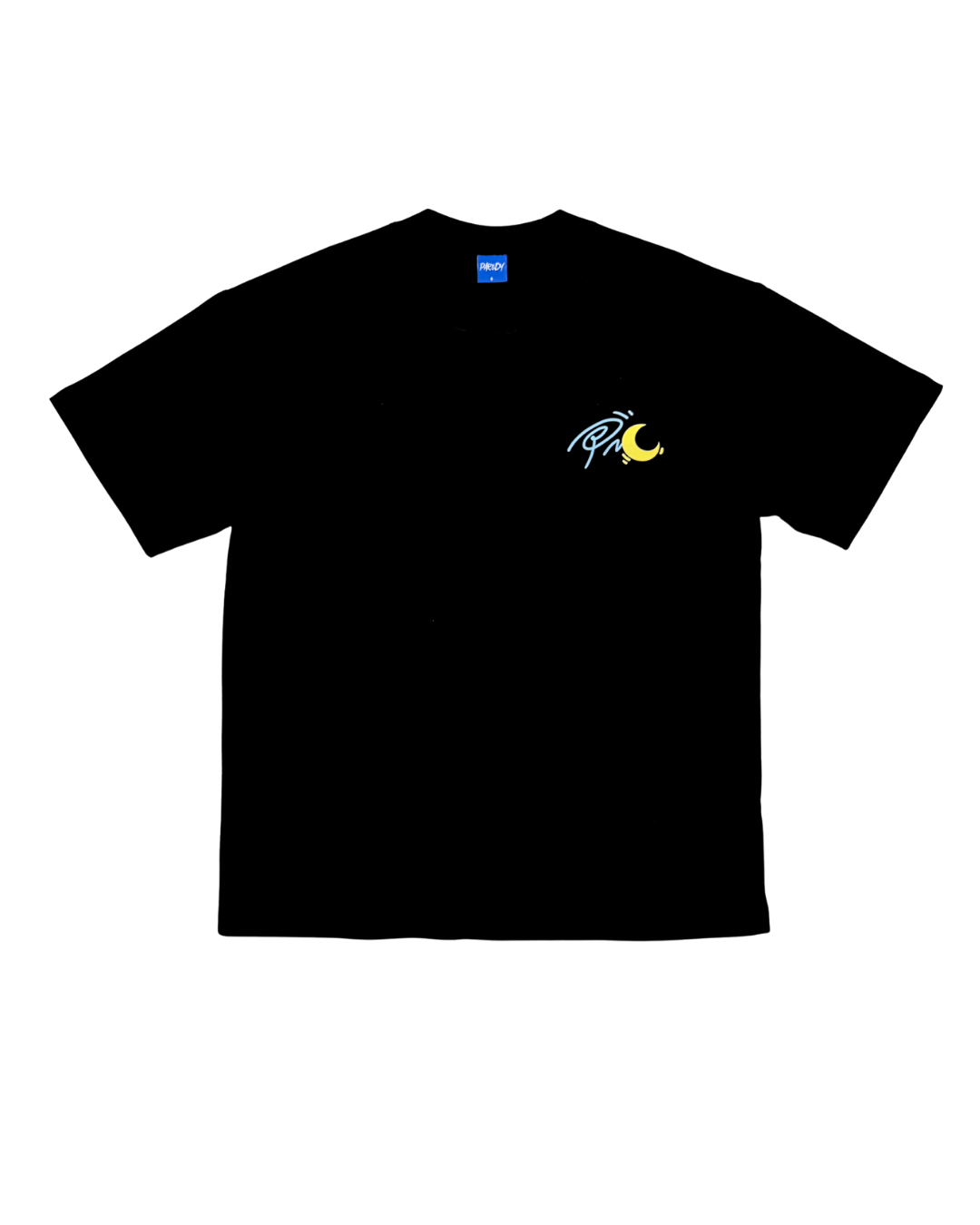 PARODY SMILEY FACE DESIGN 035 BLACK T SHIRT