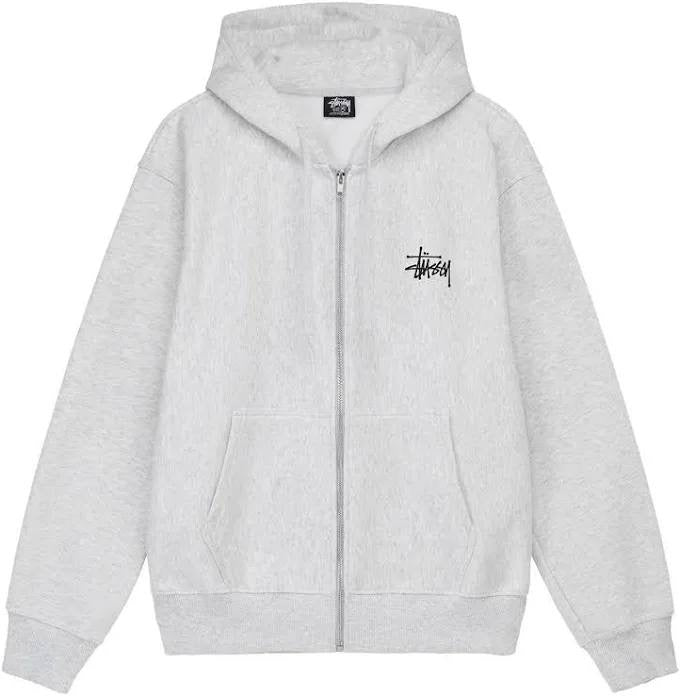 Stüssy Basic Stüssy Zip Hoodie in grey