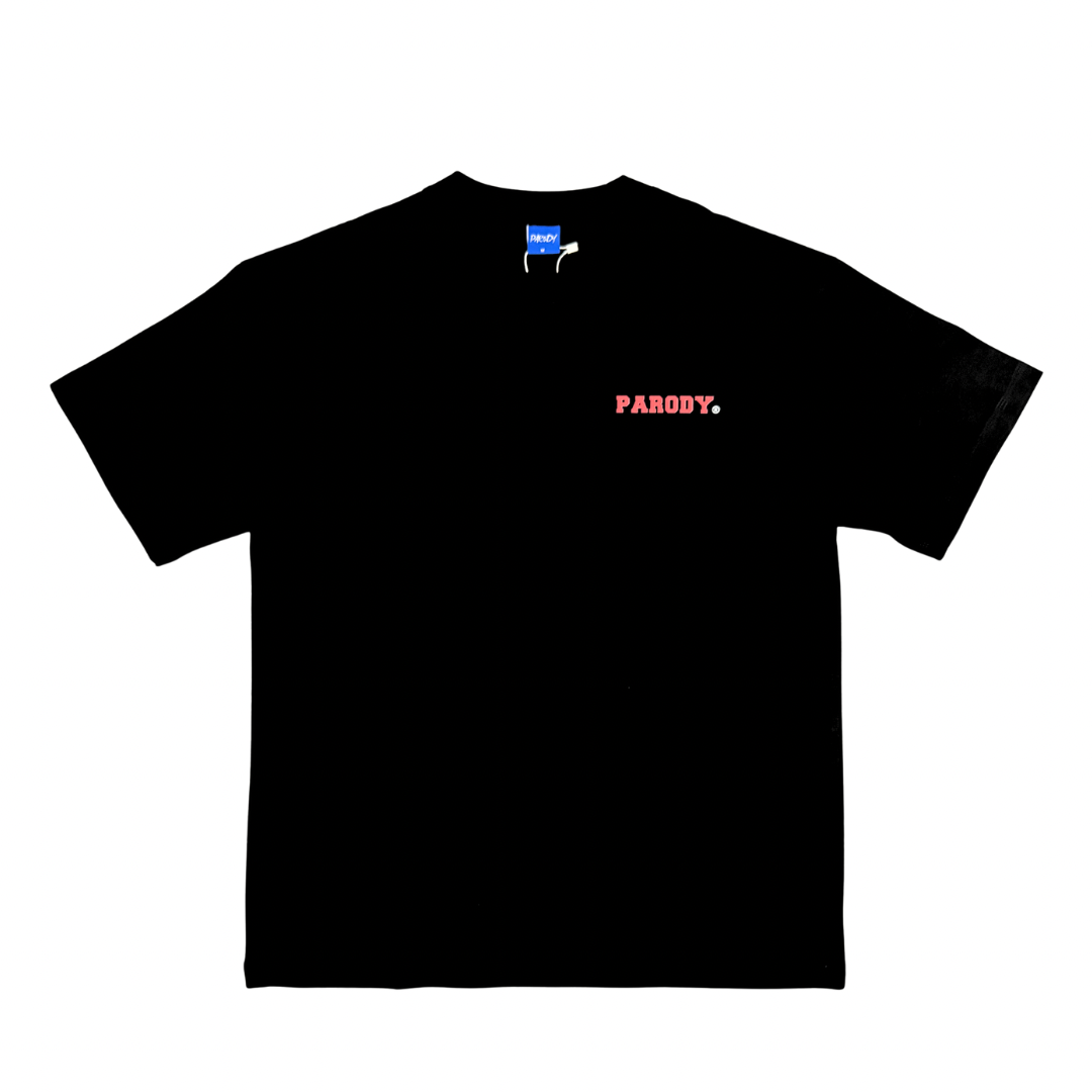 PARODY SMILEY FACE DESIGN 068 BLACK T SHIRT