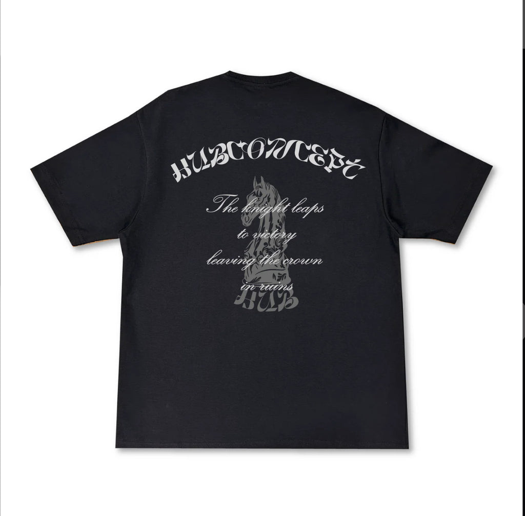 HUBCO MARBLE STALLION TEE BLACK