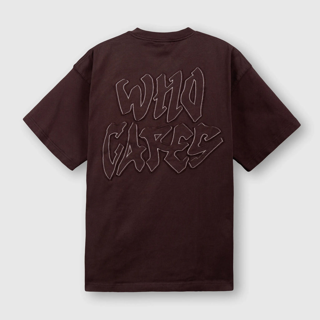 WHOCARES NO DOUBT WASH TEE BROWN