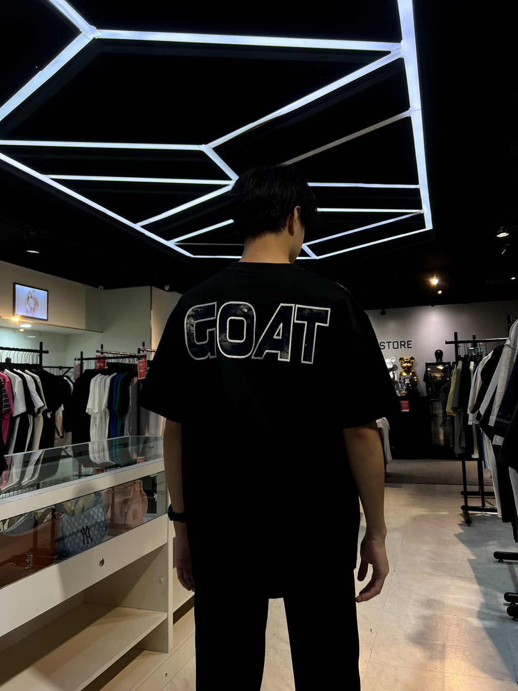 GOAT DENIM BLUE TEE BLACK