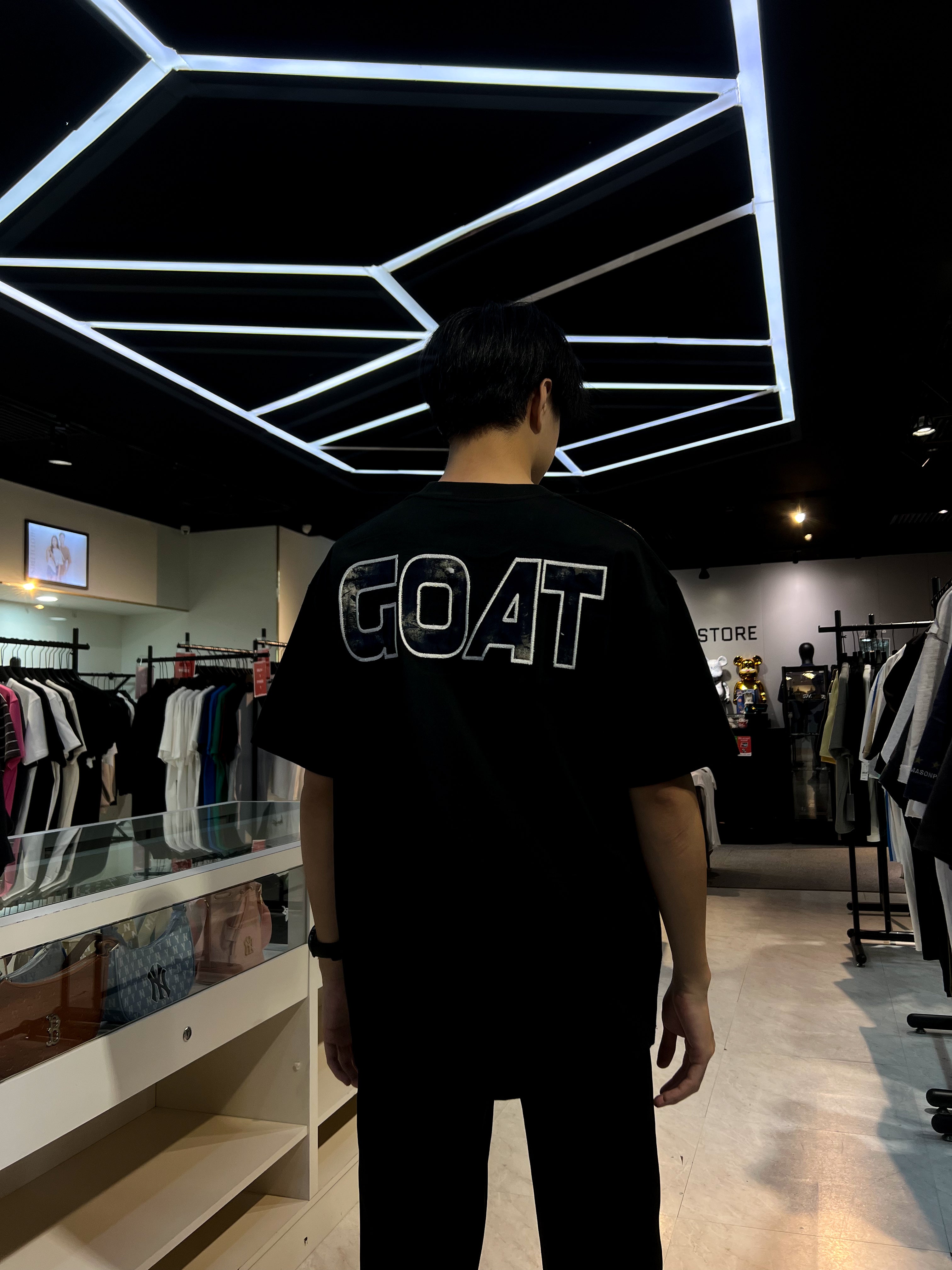 GOAT DENIM BLUE TEE BLACK