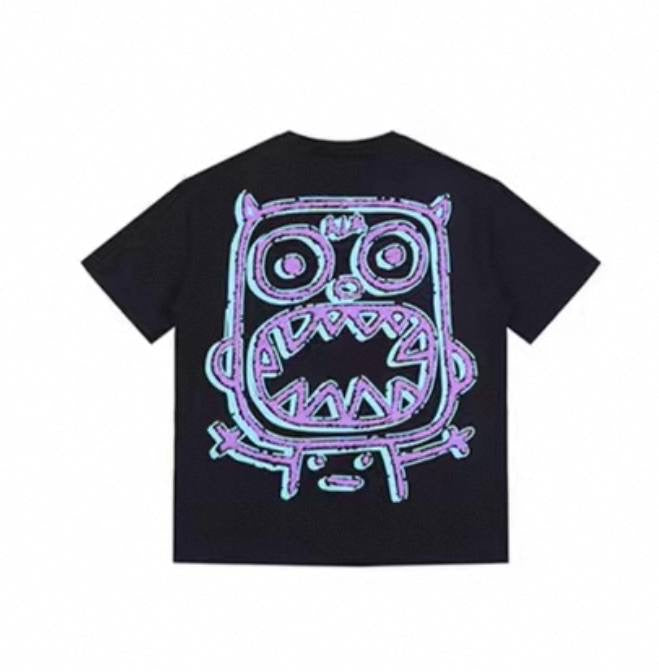 CALMMIND Purple Crayon Monster Tee Black