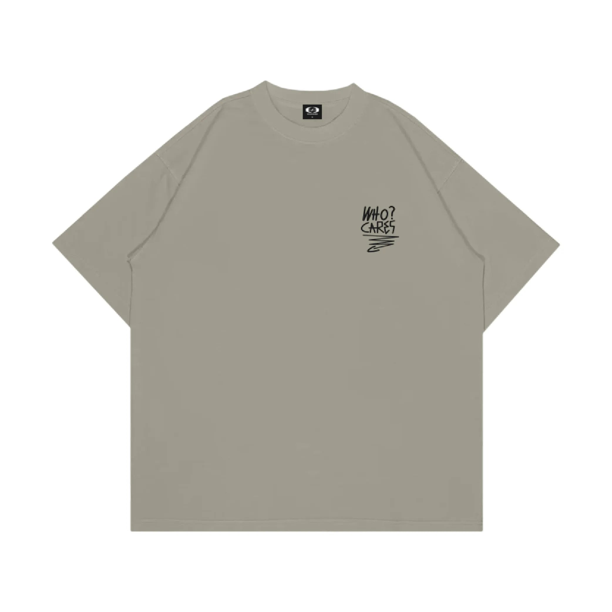 WHOCARES DISTRESSED SMILEY TEE BEIGE