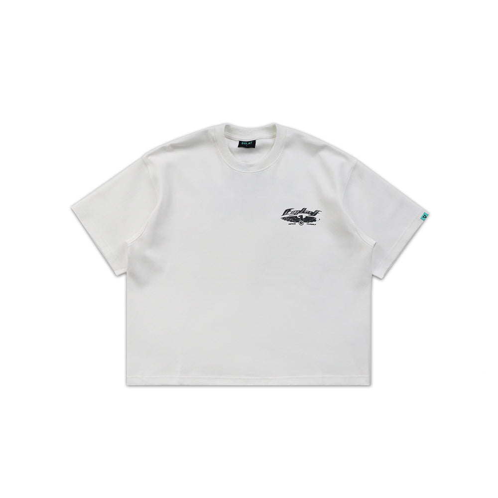 EGLAF R/W Wings Boxy Tee (White)