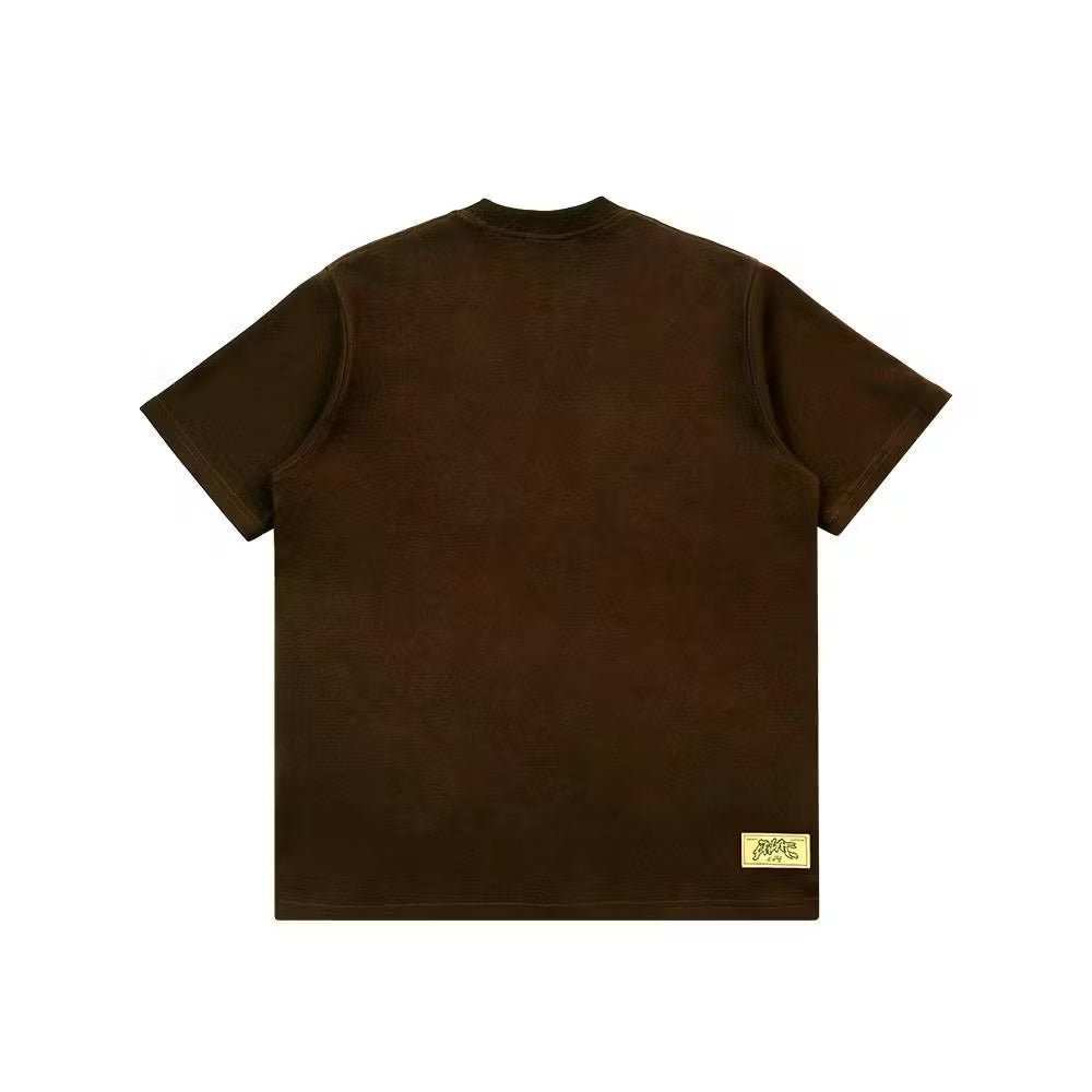 EGLAF FRAGMENTS MIXED TYPO TEE BROWN