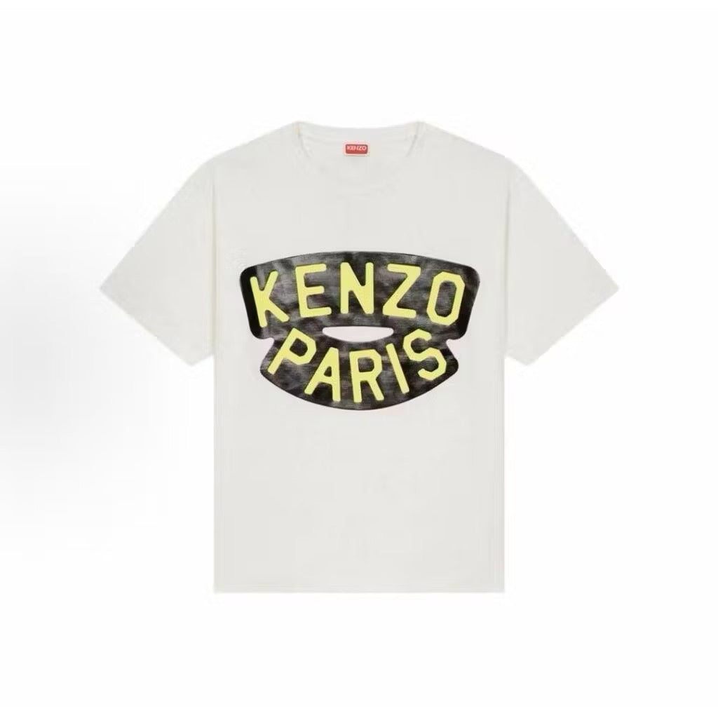 KENZO PRINTED KENZO PARIS ELEPHANT SERIES WHITE T SHIRT (OS) OVERSIZED
