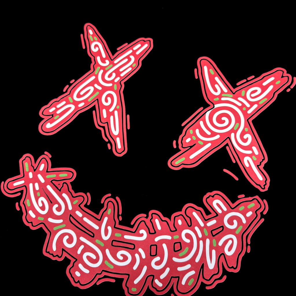 PARODY SMILEY FACE DESIGN 058 BLACK T SHIRT