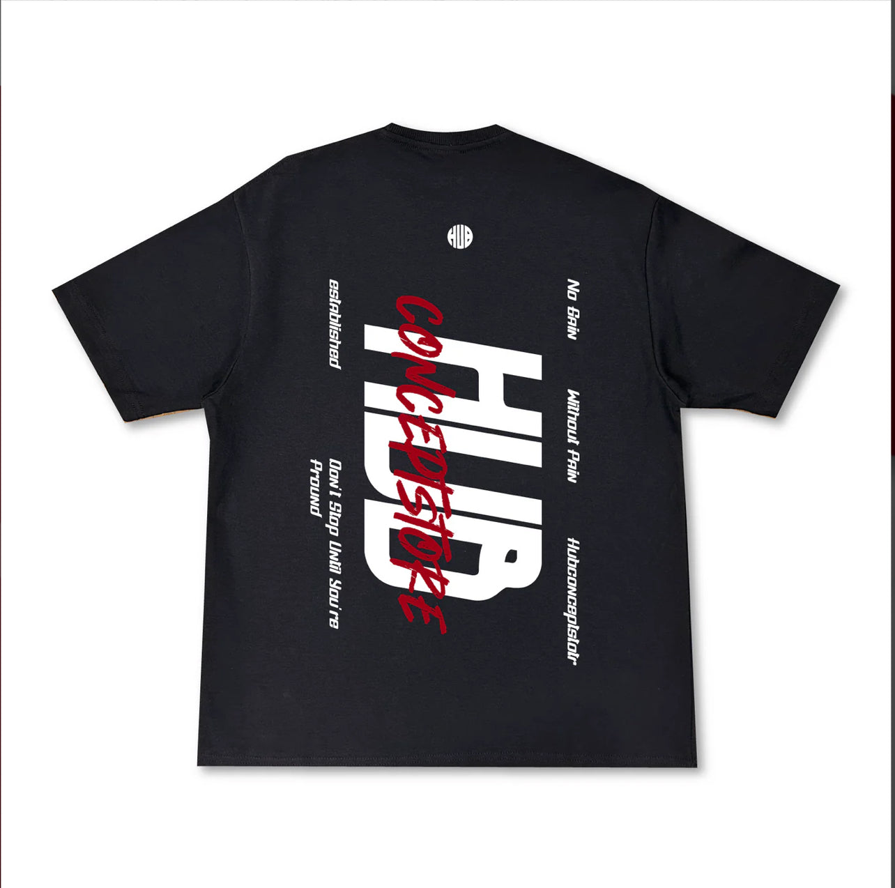 HUBCO MOTION SCRIPT TEE BLACK