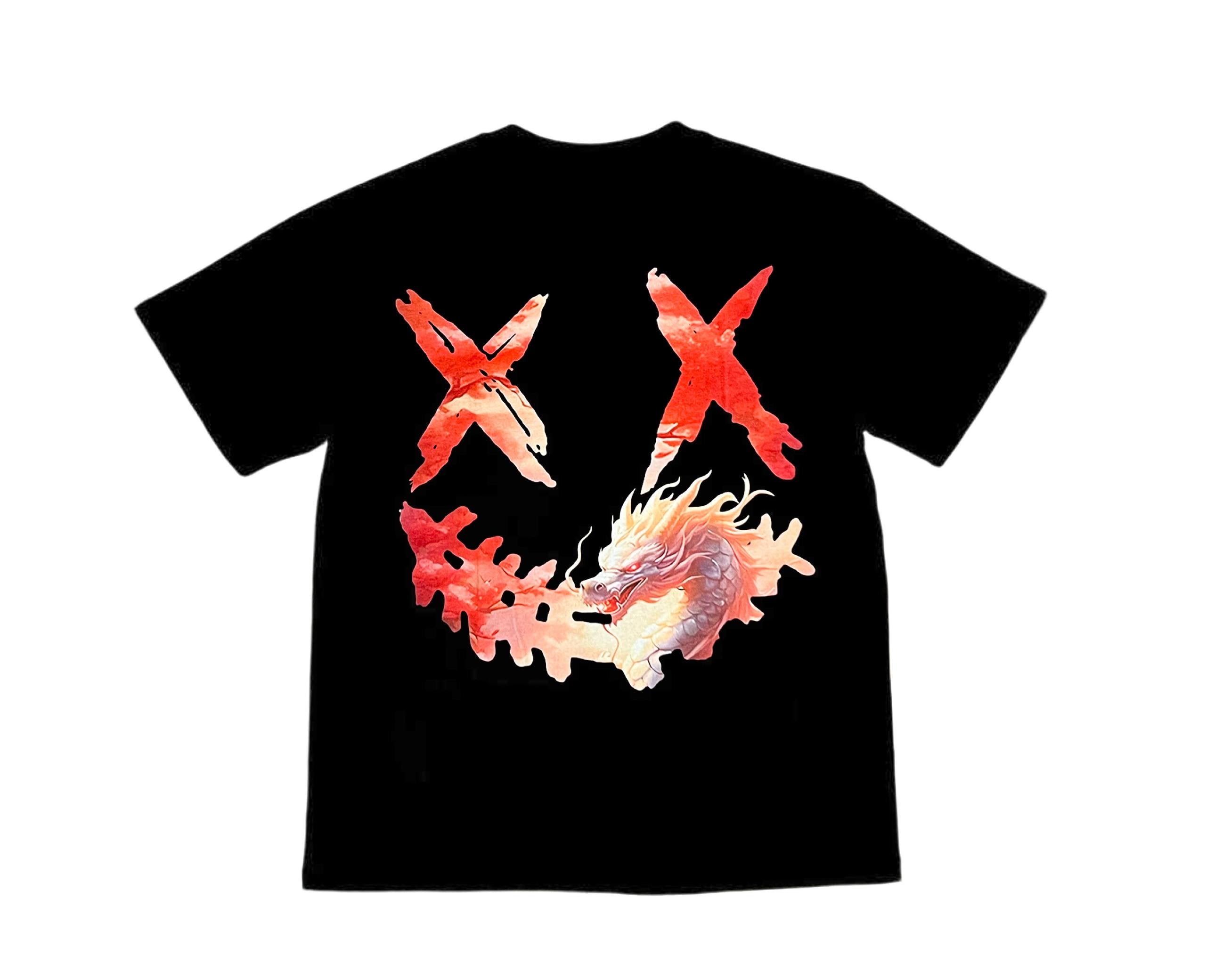 PARODY SMILEY FACE DESIGN 031 BLACK T SHIRT